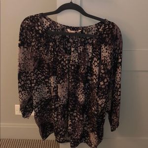 Printed purple blouse